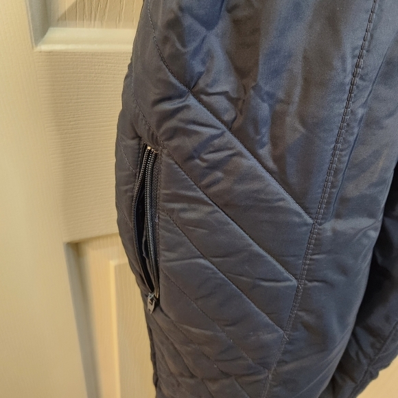 St Moritz Ski/Snow Pants size L Navy Blue with zip up bib - Picture 8 of 9